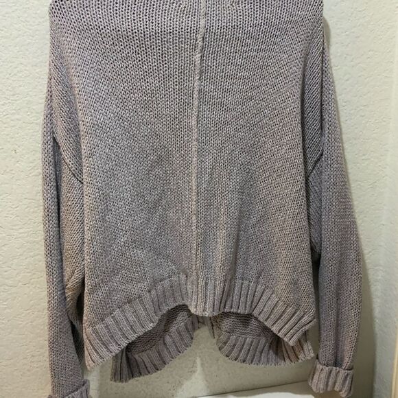 Brochu Walker The Cropped Cardigan in washed purple Women's size L - Picture 5 of 6